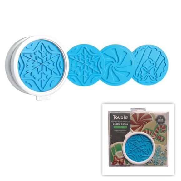 Tovolo Snowflakes Cookie Cutter and 6 Stamps - Picture 1 of 7